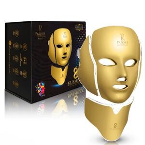 Predire 8 Elements Gold LED Face Mask with Neck Mask